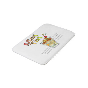 MAI TAI COCKTAIL RECIPE ART BATH MAT