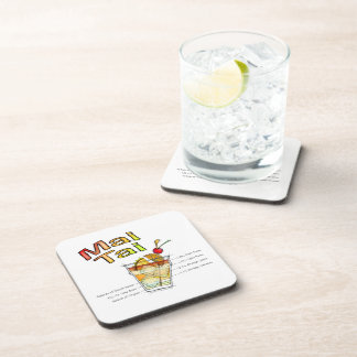 MAI TAI COCKTAIL RECIPE ART COASTER