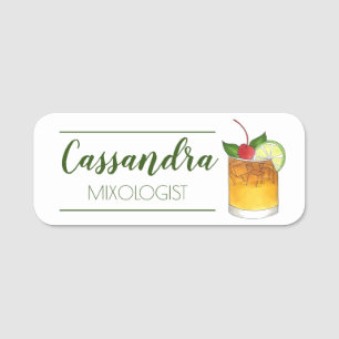 Mai Tai Hawaii Matai Hawaiian Tiki Bar Cocktail Name Tag