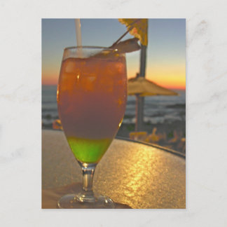 Mai Tai Sunset Postcard