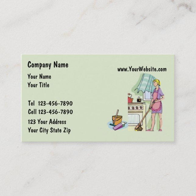 Maid Business Cards (Front)