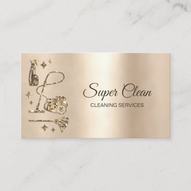 Maid Cleaning House professional Cleaning Services Business Card (Front)