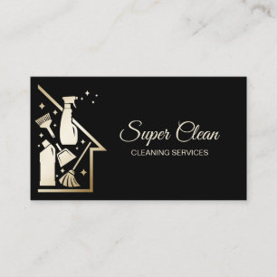 Maid Cleaning House professional Cleaning Services Business Card