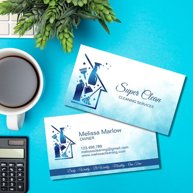 Maid Cleaning House professional Cleaning Services Business Card (Creator Uploaded)