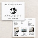 Maid Cleaning House QR Code Sparkling Business Flyer<br><div class="desc">Maid Cleaning Service" business card featuring a QR code for convenient service access. Sparkling,  efficient design perfect for connecting clients directly with booking,  information,  and contact options through a quick scan.</div>