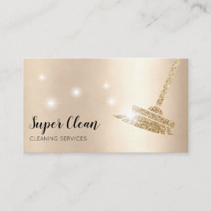Maid Cleaning House Sparkling Business Card