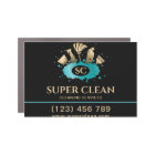 Maid Cleaning House Sparkling Gold Business Card