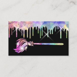Maid Cleaning House Sparkling Holograph Business C Business Card