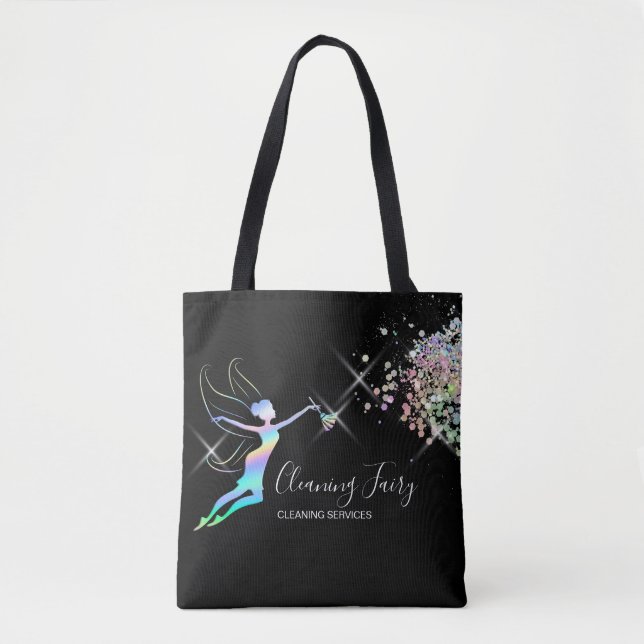 Maid Cleaning House Sparkling Holograph Fairy Mug Tote Bag (Front)