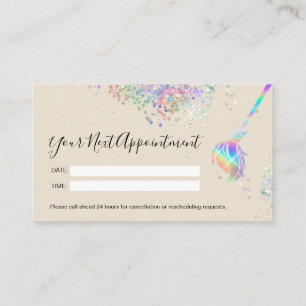 Maid Cleaning House Sparkling Holograph Next Appoi Appointment Card