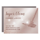 Maid Cleaning House Sparkling Rose Gold