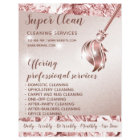 Maid Cleaning House Sparkling Rose Gold