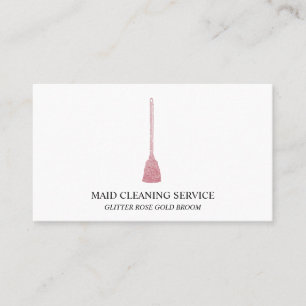 Maid Cleaning Housekeeper Sparkling Business Card