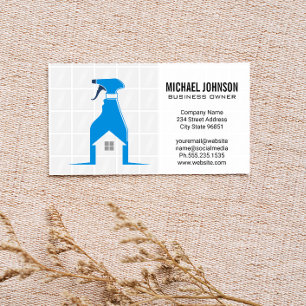 Maid Cleaning Service   Clean Spray Business Card