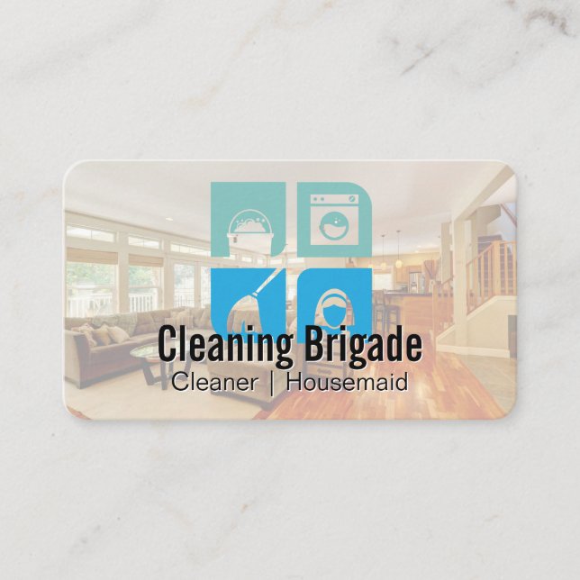 Maid Cleaning Services | Sanitizing Business Card (Front)