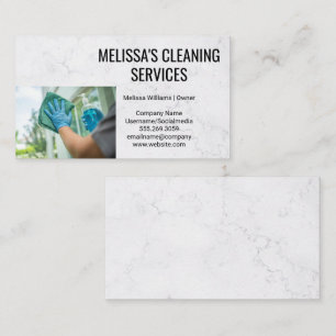 Maid Cleaning Window   Sanitizing Business Card