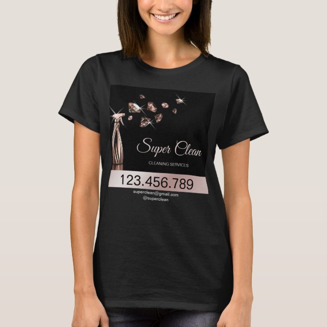 Maid House Cleaning Housekeeping Holograph T-Shirt (Front)