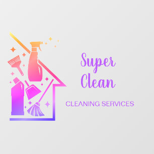 Maid House Cleaning Housekeeping Holograph Window Cling