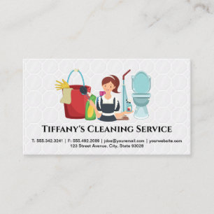 Maid in Attire Cleaning Supplies and Equipment Business Card