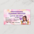 Maid Janitorial Lady Business Card House Cleaning