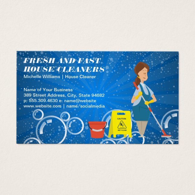 Maid Mopping | Clean Soap Bubbles (Front)