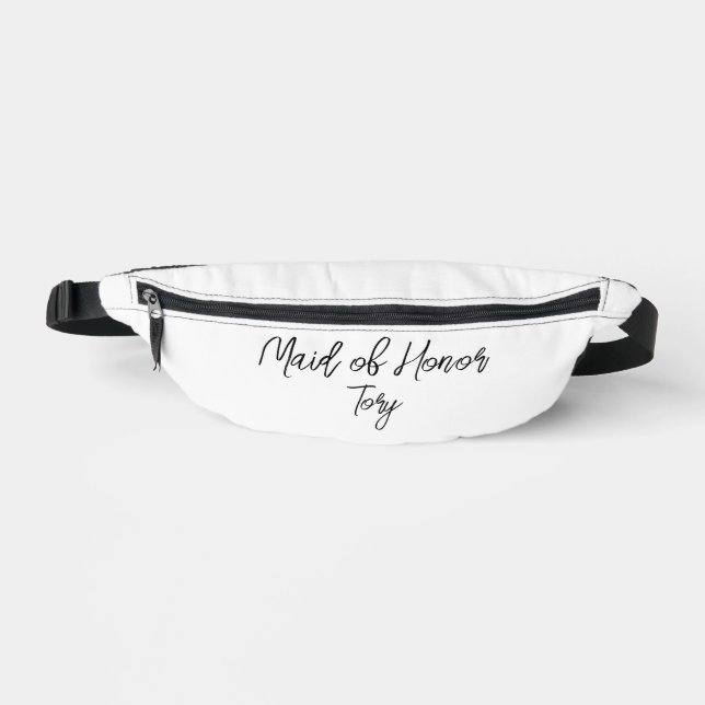 Maid of Honor Black Text sur le pack blanc Fanny (Recto)