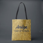 Maid of honor Bling! Custom cute Wedding attendant Tote Bag<br><div class="desc">Dazzling look! Fun bridal attendant tote bag for the wedding weekend and more! Perfect for Bachelorette party!</div>