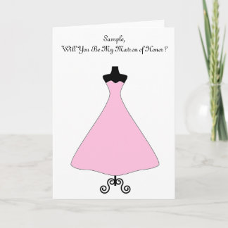 Maid of Honor/Bridesmaid Card