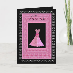 Maid of Honor Invitation Robe ROSE Pétale Trim