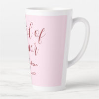 Maid of honor mauve name date pink pastel brides