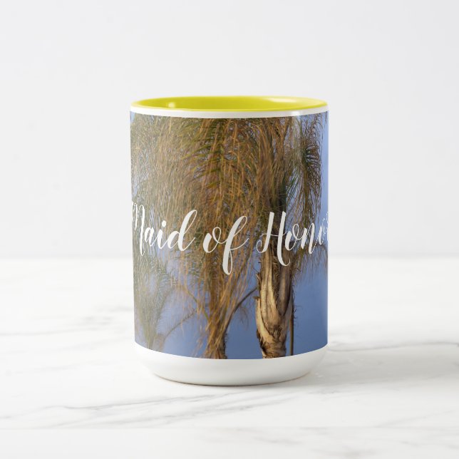 Maid of Honor Palm Trees Mariage Mugs (Centre)