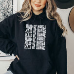 Maid of Honor White Custom Matching Bridal Party Hoodie<br><div class="desc">Looking for the perfect bachelorette party outfit? Look no further than our personalized white Maid of Honor hoodie sweatshirts! These shirts are perfect for matching with your bridal party, and they're also great for fun bachelorette party themes. We have a variety of matching bachelorette shirts to choose from, so you...</div>