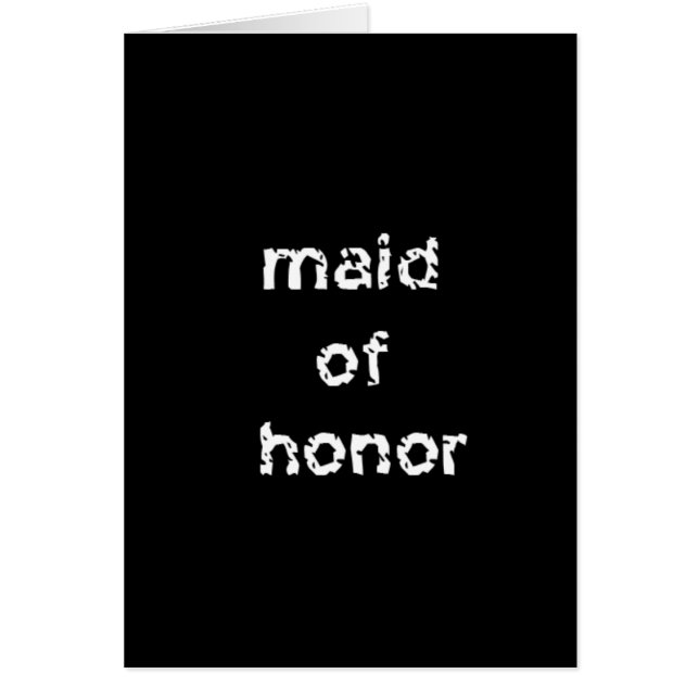 Maid of Honour (Front)