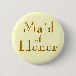 Maid of Honour 2 Inch Round Button