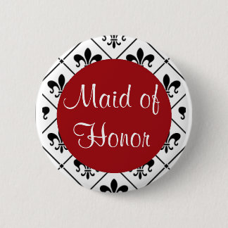 Maid of Honour 2 Inch Round Button
