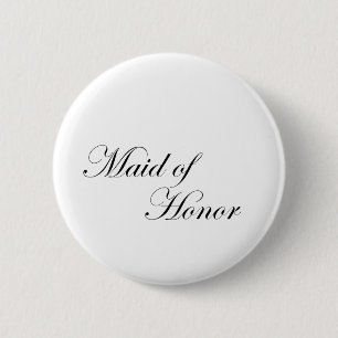 Maid of Honour 2 Inch Round Button