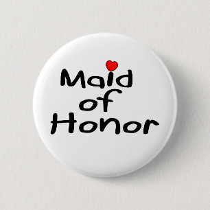 Maid of Honour 2 Inch Round Button