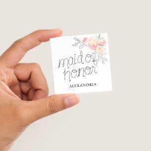 Maid of Honour Bridal Shower 2 Inch Square Button