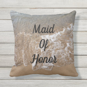 Maid Of Honour Bridesmaid Gift Nautical Elegant Outdoor Pillow