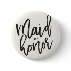 Maid Of Honour Brush Script Bridal Party Wedding
