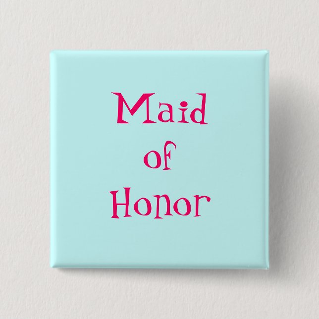 Maid of Honour Button (Front)