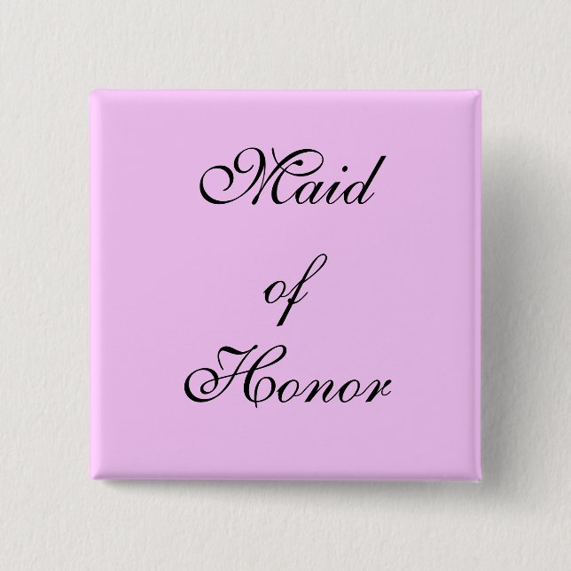 Maid of Honour Button (Front)