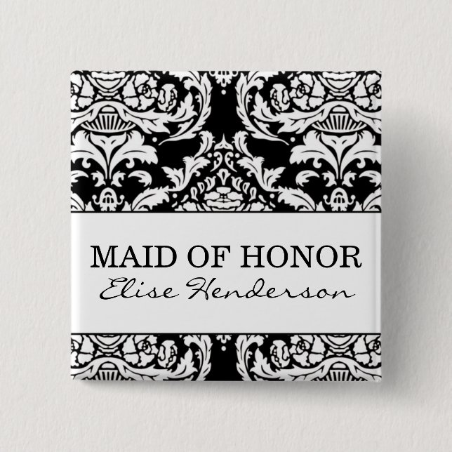 Maid of Honour Button (Front)