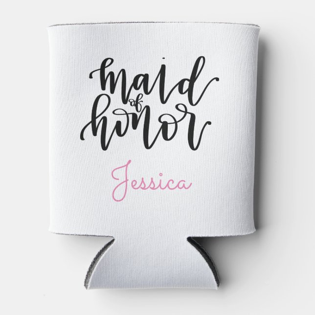 Maid of Honour Can Cooler - Personalize Name (Front)