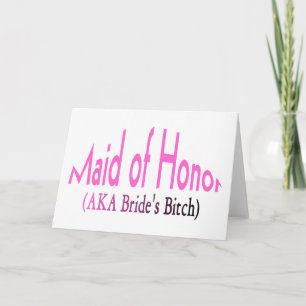 Maid Of Honour Card