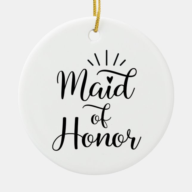 Maid Of Honour Ceramic Ornament (Front)