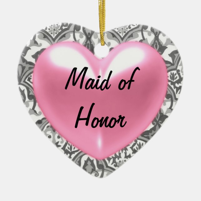 Maid of honour ceramic ornament (Front)
