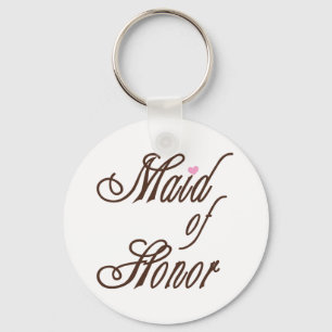 Maid of Honour Classy Browns Keychain