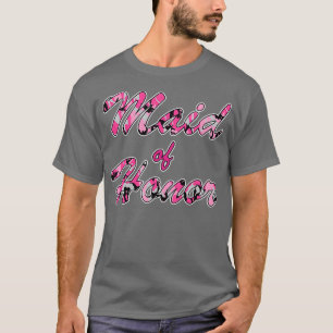 Maid Of Honour Country Wedding Camouflage T-Shirt