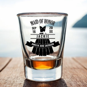 Maid of Honour Custom Dress Wedding Favour Shot Glass